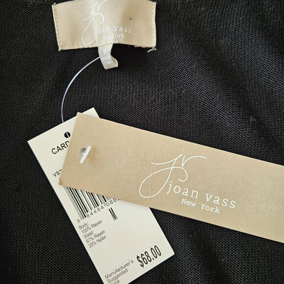 Black Fine Knit Open Sweater - Picture 3 of 8